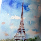 francois de mere la tour eiffel aquarelle